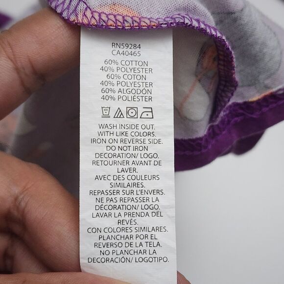 Girls Friendly Ghosts Pumpkins Printed Purple Halloween Dress Size Large L 10/12 - Picture 6 of 6